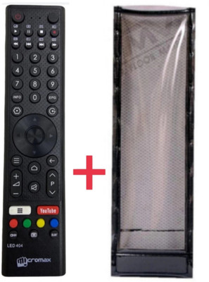 Paril (Remote+Cover) Tv Remote compatible for Micromax Smart led/lcd Tv (TvR-60 RC) With PU Leather Protective Cover(No Voice Command)(Same remote Only will work) Remote Controller(Black) Paril (Remote+Cover) Tv Remote compatible for Micromax Smart led/lcd Tv (TvR-60 RC) With PU Leather Protective Cover(No Voice Command)(Same remote Only will work) Remote Controller(Black)