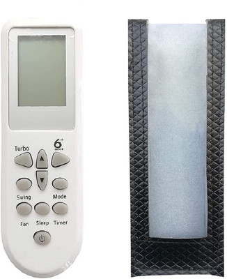 BhalTech VE- 84 PU Leather Case Cover Perfect Fitting Specially Designed Fully Protective (Only Remote Cover) Pls Check Your Remote Dimensions Compatible for Whirlpool AC Remote Controller(Black)