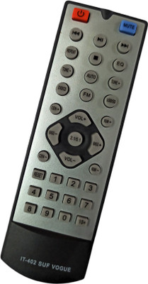 Ehop IT-402 Compatible Remote Control for  Vogue Home Theatre Intex Remote Controller(Black)