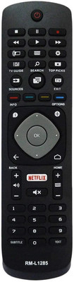 HDF Compatible for Philips Smart TV with Netflix (RM-L1285) Philips Smart TV Remote Controller(Black)