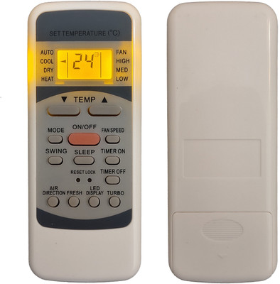 LipiWorld 12 AC Remote Control with Display Light Compatible - Voltas Split Ac Remote Backlight (Same Remote Will Only Work) Compatible For VOLTAS AC Remote Controller(Grey)