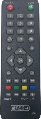 Nij STB HD6 MPEG-4 Set Top Box Remote Control DAPIC Remote Controller(Black)