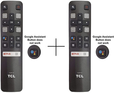 Gezok  for Smart HD TV without Voice Function/Google Assistant (Pack of 2) TCL Remote Controller(Black)