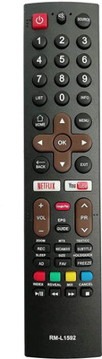 HDF Non Voice Supported Replacement Remote Compatible for Skyworth LCD LED Smart TV (RM-L1592) Skyworth LCD LED Smart TV Remote Controller(Black)