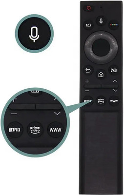 Cokoeye Voice Remote Control for Original Samsung 4K  Smart QLED LCD LED TV RM-G2500 Remote Controller(Black)
