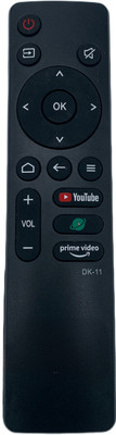 NixGlobal DK11 Remote Compatible with INTEX / HAIER / LLOYD / HAIER 8K 4K SMART LED LCD TV Remote Controller(Black)