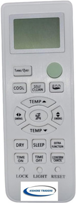 Kishore Traders Compatible Remote Control For Haier Ac (Eco Button) Haier AC Remote Controller(White)