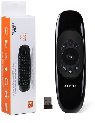 CELGO R1 Smart Air Mouse Rechargeable Remote with Keyboard All brand Remote Controller(Black)