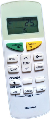 Ehop AC-132G Compatible Remote Control For AC ARC484A4 Daikin Remote Controller(White)