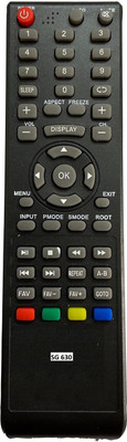 SHIELDGUARD Remote Control 630 Compatible for BPL/Intex/Futec/Star/VU/Lloyd LED TV Remote Controller(Black)