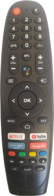 LipiWorld LED Smart TV Remote With Netflix YouTube Prime Video Google Play Functions (Without Voice) Compatible For Sansui Tv Remote Controller(Black)