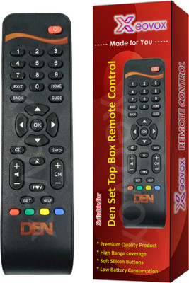 Xeovox Den HD Set-Top Box Remote (Den 5 Black Box) Exactly Same Remote Will Only Work Match Button to Button, Please Match Image with Your Existing, Den HD Black Box Remote Controller(Black)
