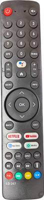 Ehop Smart tv Remote Compatible for Worldtec Remote Controller(Black)