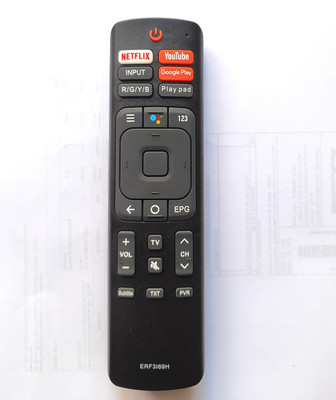 Harsh Enterprises Compatible for VU Led TV Netflix, Youtube, Google Play, Assistant VU Smart remote control with Free Battery Vu Remote Controller(Black)