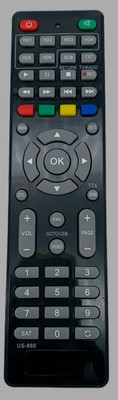 Xpecial US88 FAV AUDIO MULTI Remote Compatible with SOLID FREE DISH HD SETTOP BOX (ONLY SAME WILL WORK) Remote Controller(Black)