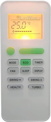 LipiWorld 145 AC Remote Control With Backlight Display Light Compatible For VIDEOCON AC Remote Controller(Grey)