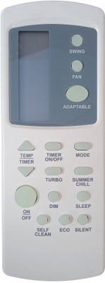 LipiWorld AC Remote Control Compatible for Croma Split AC Remote (Old Remote Exactly Same Remote Will Only Work) Compatible for Croma AC Remote Controller(Grey)
