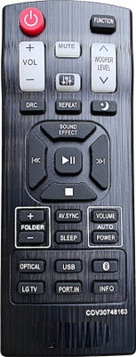 Ehop COV30748163 Compatible remote control for Soundbar LAS355B LAC450B LG Remote Controller(Black)