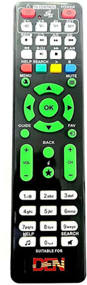 SHAILRON Remote Compatible for Den Set Top Box DEN Remote Controller(Black)