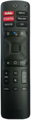 hybite Remote Compatible for VU Smart 4k LED LCD HD Remote Control with Netflix Google Play Prime Video Hotstar YouTube Function (Non-Voice) (Exactly Same Remote Will Only Work) VU Led Remote Controller(Black)