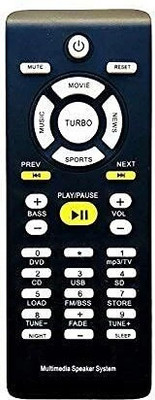 HDF (Supported DSP 75U) Compatable Remote for  System Philips Multimedia Speaker Remote Controller(Black)