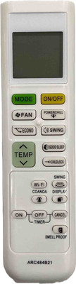 SHIELDGUARD AC Remote Control No. 214B Compatible for AC Daikin Remote Controller(White)