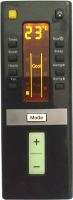 LipiWorld 204 AC Remote Control With Display Light Backlight Compatible For  IFB AC Remote Controller(Black)