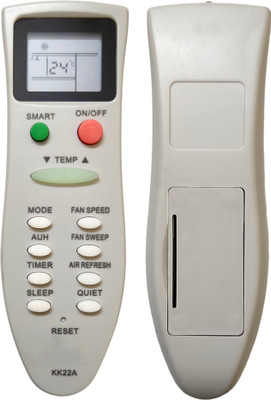 ERNIL KK22A Remote Compatible for Voltas AC Remote KK22A (With Smart Button)(Your Old Remote Must be Exactly Same) Remote Controller(Grey)