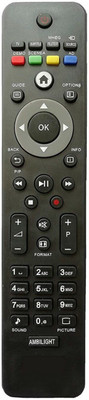 NixGlobal RM-D1000 Remote Compatible with PHILIPS SMART LED LCD TV Remote Controller(Black)