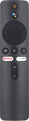 AV HUB Compatible for Mi Bluetooth Voice Command Smart LED TV Mi 4A MI, Xiaomi Redmi, Netflix & Prime Video Hot Keys Remote Controller(Black)