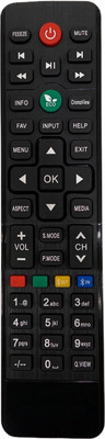 SHIELDGUARD Remote Control UNI-181 Compatible for JVC/Croma/Vise LED TV Remote Controller(Black)