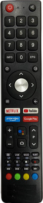 SHYAM BABA ENTERPRISES Remote Control No. 375 with Netflix and YouTube function Compatible for LED TV BPL (No Voice function) (Old Remote must be same) Remote Controller(Black)