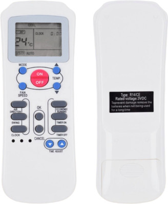 ERNIL AC Remote Compatible For Split/Window Carrier AC R14/CE 82 (Your Old Remote Must be Exactly Same) Remote Controller(White)