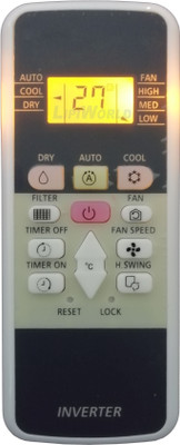 LipiWorld 220 AC Remote with Display Light Backlight Compatible for HITACHI Inverter AC (Inverter Model Only) HITACHI Inverter AC Remote Controller(Grey/White)