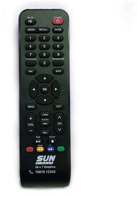 Rohit Electronics Remote Control Compatible with Sun Direct SD Set Top Box sun Direct Remote Controller(Black)
