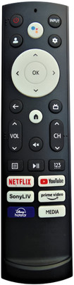 HICLE Universal IR TV Remote for ERF3T920H–Netflix,YouTube,Prime Keys Hisense, LED/4K Smart TVs Remote Controller(Black)