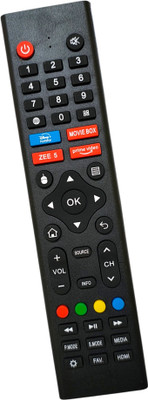 ERNIL (Non Voice) Moviebox Button Smart TV Remote Compatible for AKAI Smart LED TV Remote (Your Old Remote Must be Same) Remote Controller(Black)