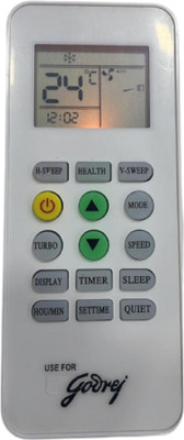 Nij AC-1674 Split AC Remote Control With Back-light GODREJ AC Remote Controller(White)