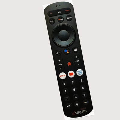 Gezok Xstream DTH Remote DTH Remote Airtel, Airtel DTH, Airtel Xstream Remote Controller(Black)
