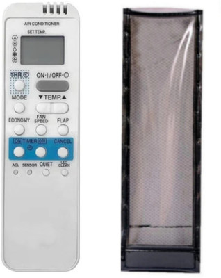 Ethex C-22 Re-105A Remote With cover (Remote+Cover) Ac Remote compatible for Sanyo Ac Remote Controller(White)