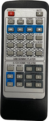SHIELDGUARD Remote Control 655 Compatible for Zebronics Home Theater System Remote Controller(Black, Silver)