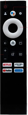 Kritex Remote Compatible for NILUX Smart TV Remote, Voice Remote Remote Controller(Black)