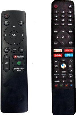 Ehop Compatible Remote Control for Smart TV with youtube Llyod Remote Controller(Black)