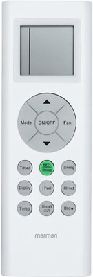 Marman Compatible with BlueStar AC Remote Control Model 201B Suitable for 1 | 1.5 | 2 Ton Window and Split AC - Match Remote Key by Key with Existing Blue Star Air Conditioner Remote Controller(White)