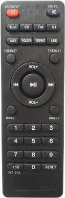 BhalTech HT 114 Home Theater Sound bar System Remote Control Compatible For IBall Home Theatre Remote Controller(Black)