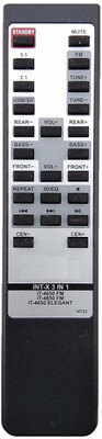 Piyush REMOTE 3 IN 1 FOR HOME THEATER (IT-4650 FM / IT-4850 FM / IT-4650 ELEGANT) COMPATIBLE TO INTEX SEND OLD REMOTE PHOTO 9822247789 WHATSAPP FOR VERIFICATION Remote Controller(Black/SILVER)