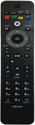 NixGlobal UN154 Universal Remote Compatible with PHILIPS SMART LED LCD TV Remote Controller(Black)