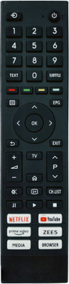 LipiWorld CT-95020 LED Smart TV Remote Control with YouTube Prime Vedio Netflix Fucntion (Without Voice Function) Compatible for Toshiba Tv Remote Controller(Black)
