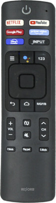 RESORB LED 443 Compatible With VU 4K Ultra Hd Smart Android Led TV remote (Without Voice Function) model ERF3F69V ERF3R69H ERF3I69V ERF3L69V Remote Controller(Black)