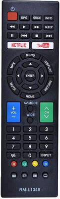 RESORB LED 425 Remote with Netflix and YouTube Function (No Voice), Compatible Compatibility: Compatible with Sharp Smart TV LCD/LED. Remote Controller(Black)
